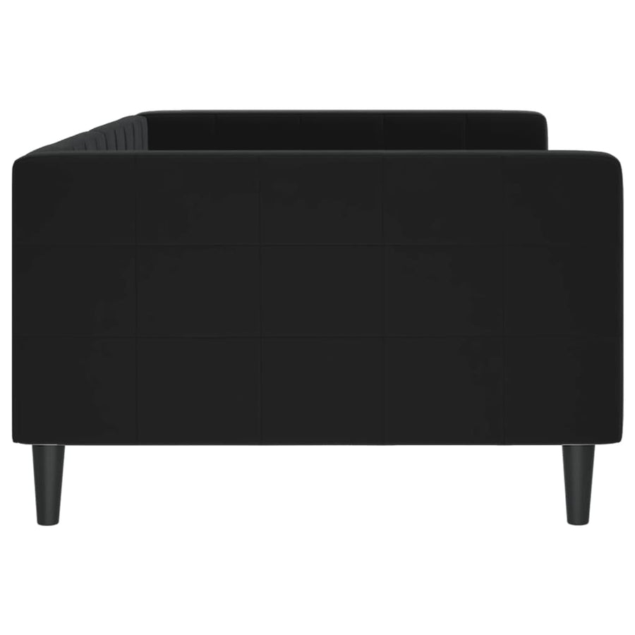Slaapbank Fluweel 100 x 200 cm Zwart zonder matras