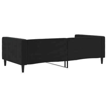 Slaapbank Fluweel 100 x 200 cm Zwart zonder matras
