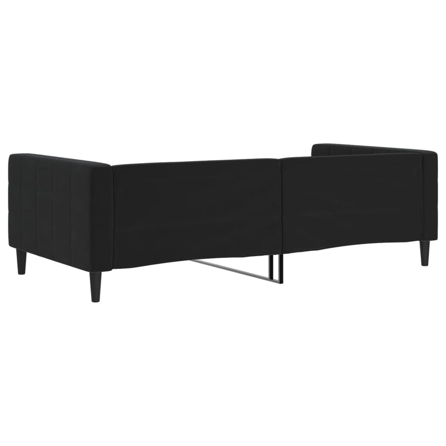 Slaapbank Fluweel 100 x 200 cm Zwart zonder matras