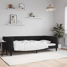 Slaapbank Fluweel 100 x 200 cm Zwart zonder matras