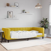 Slaapbank 100x200 cm fluweel geel