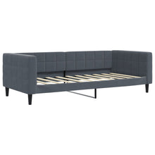 Slaapbank Fluweel 90 x 190 cm Donkergrijs