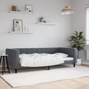 Slaapbank 90x190 cm fluweel donkergrijs