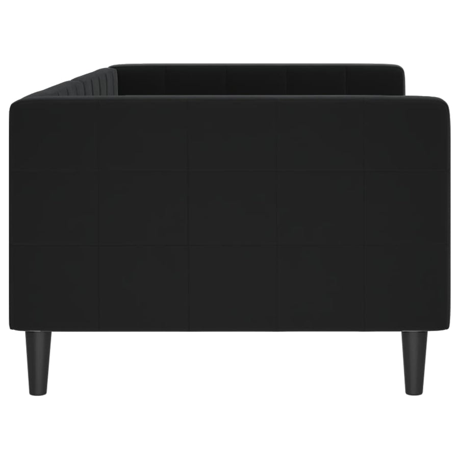 Slaapbank Fluweel 90 x 190 cm Zwart zonder matras