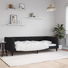 Sofa bed 90x190 cm velvet black
