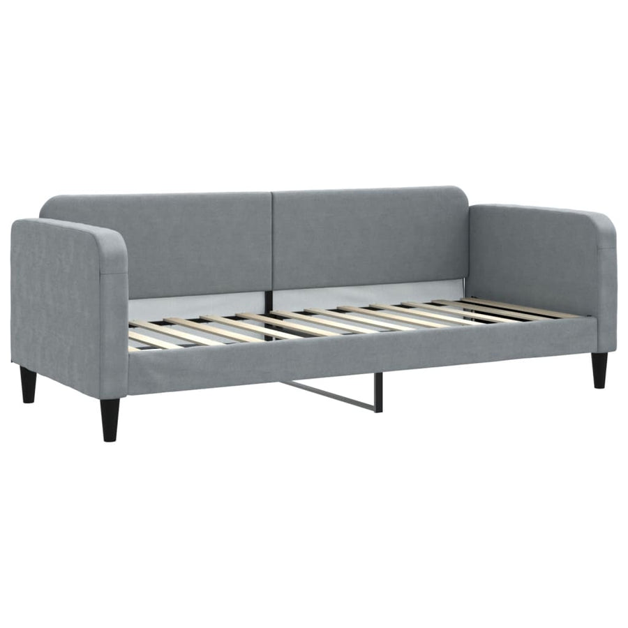 Slaapbank Stof 80 x 200 cm Lichtgrijs zonder matras