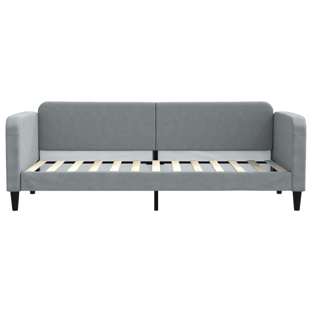 Slaapbank Stof 80 x 200 cm Lichtgrijs zonder matras