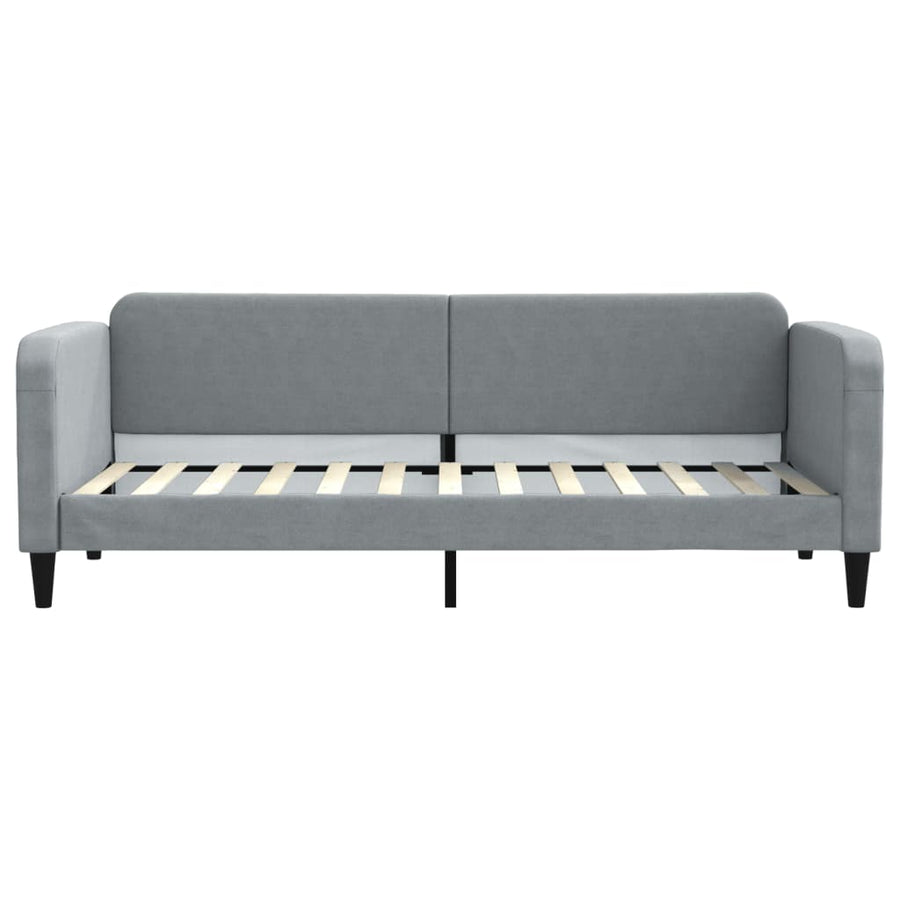 Slaapbank Stof 80 x 200 cm Lichtgrijs zonder matras