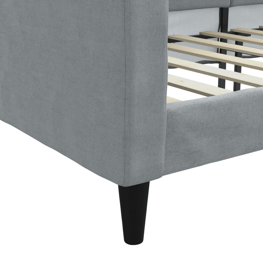 Slaapbank Stof 80 x 200 cm Lichtgrijs zonder matras