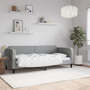 Slaapbank 80x200 cm stof lichtgrijs
