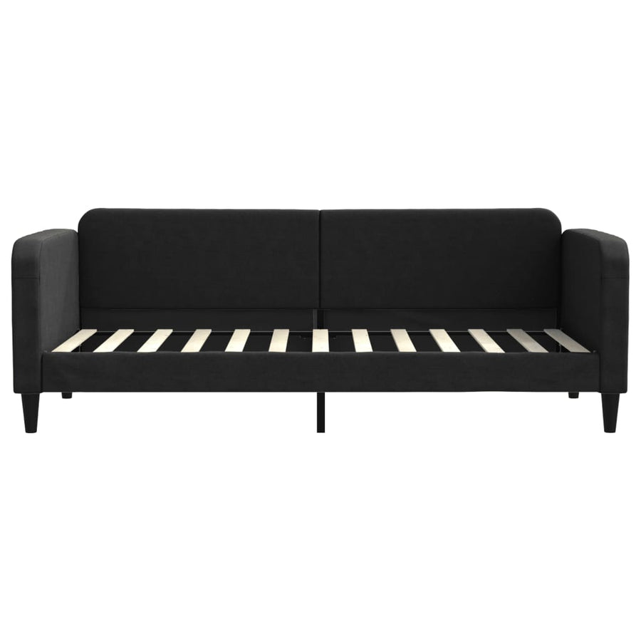 Slaapbank Stof 80 x 200 cm Zwart zonder matras