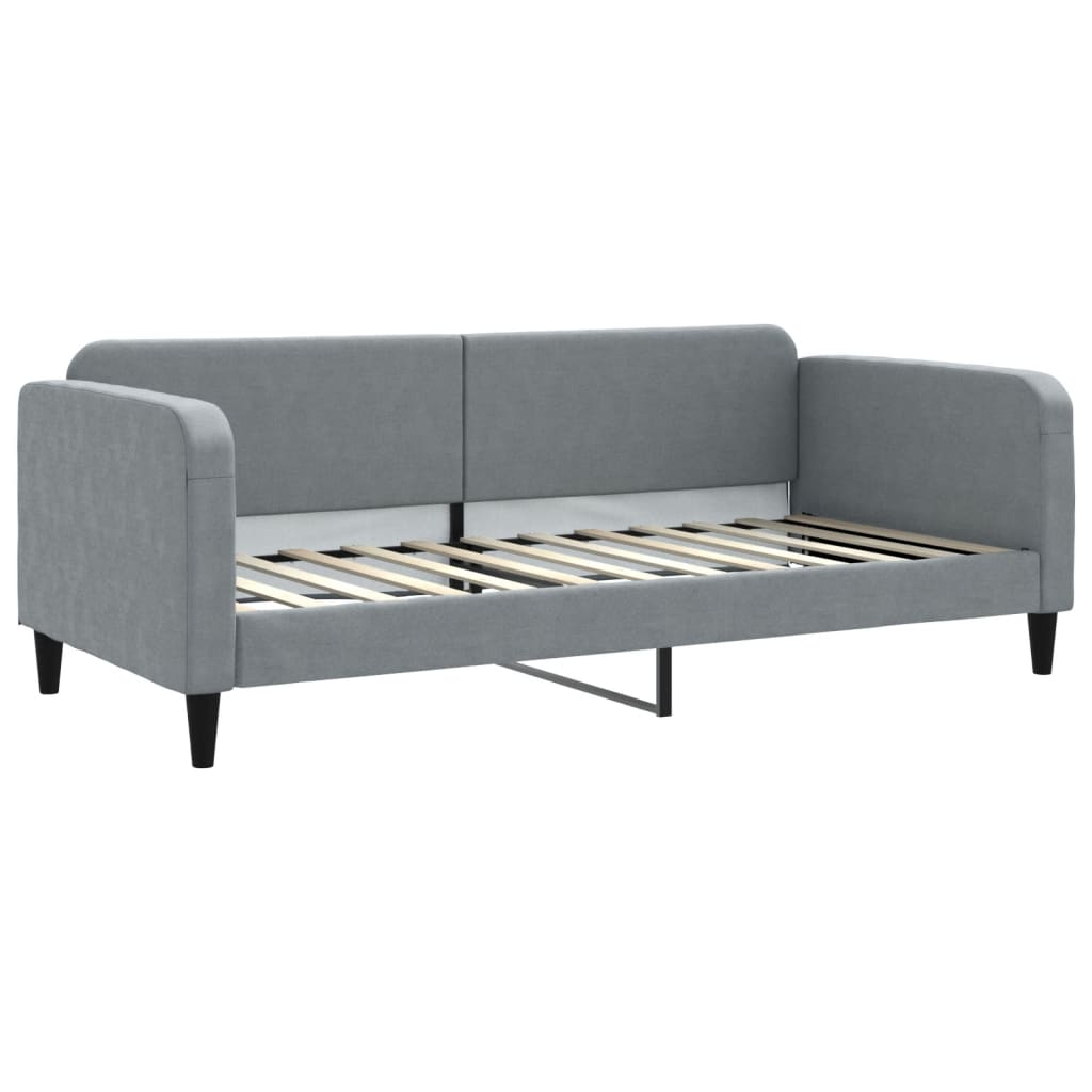 Slaapbank Stof 90 x 200 cm Lichtgrijs zonder matras