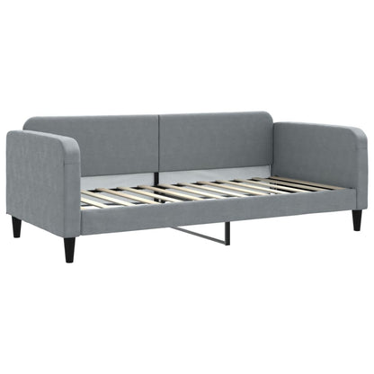 Slaapbank Stof 90 x 200 cm Lichtgrijs zonder matras