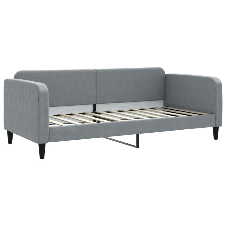 Slaapbank Stof 90 x 200 cm Lichtgrijs zonder matras
