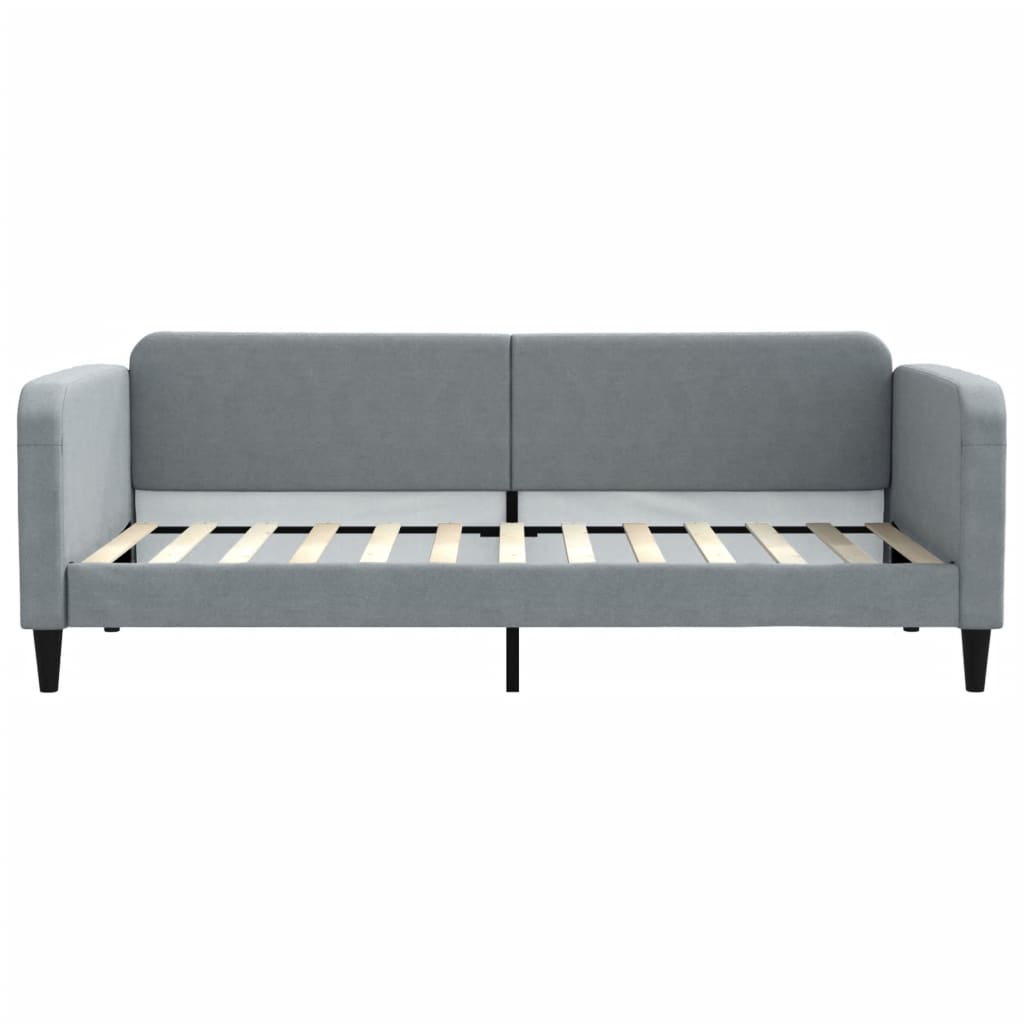 Slaapbank Stof 90 x 200 cm Lichtgrijs zonder matras