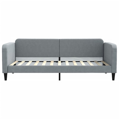 Slaapbank Stof 90 x 200 cm Lichtgrijs zonder matras