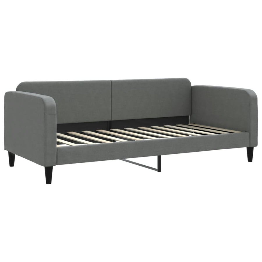 Slaapbank Stof 90 x 200 cm Donkergrijs zonder matras