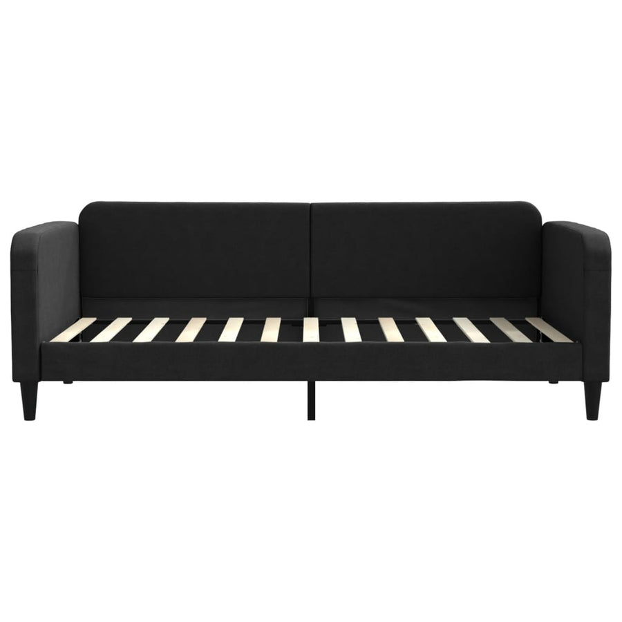 Slaapbank Stof 90 x 200 cm Zwart zonder matras