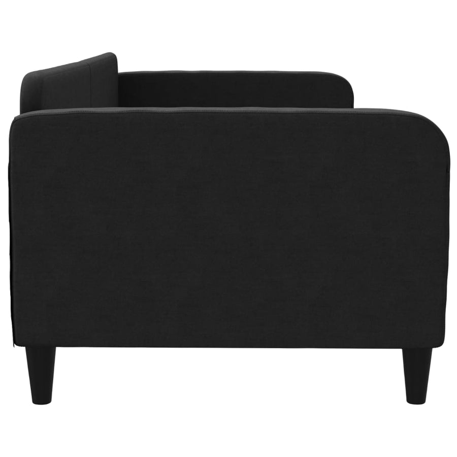 Slaapbank Stof 90 x 200 cm Zwart zonder matras