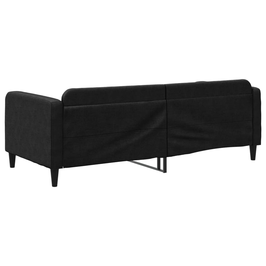 Slaapbank Stof 90 x 200 cm Zwart zonder matras