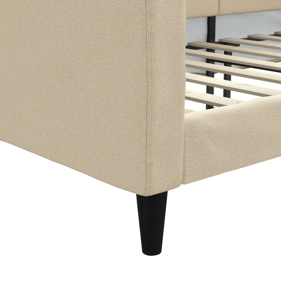 Slaapbank Stof Kleurig 90 x 200 cm Crème zonder matras