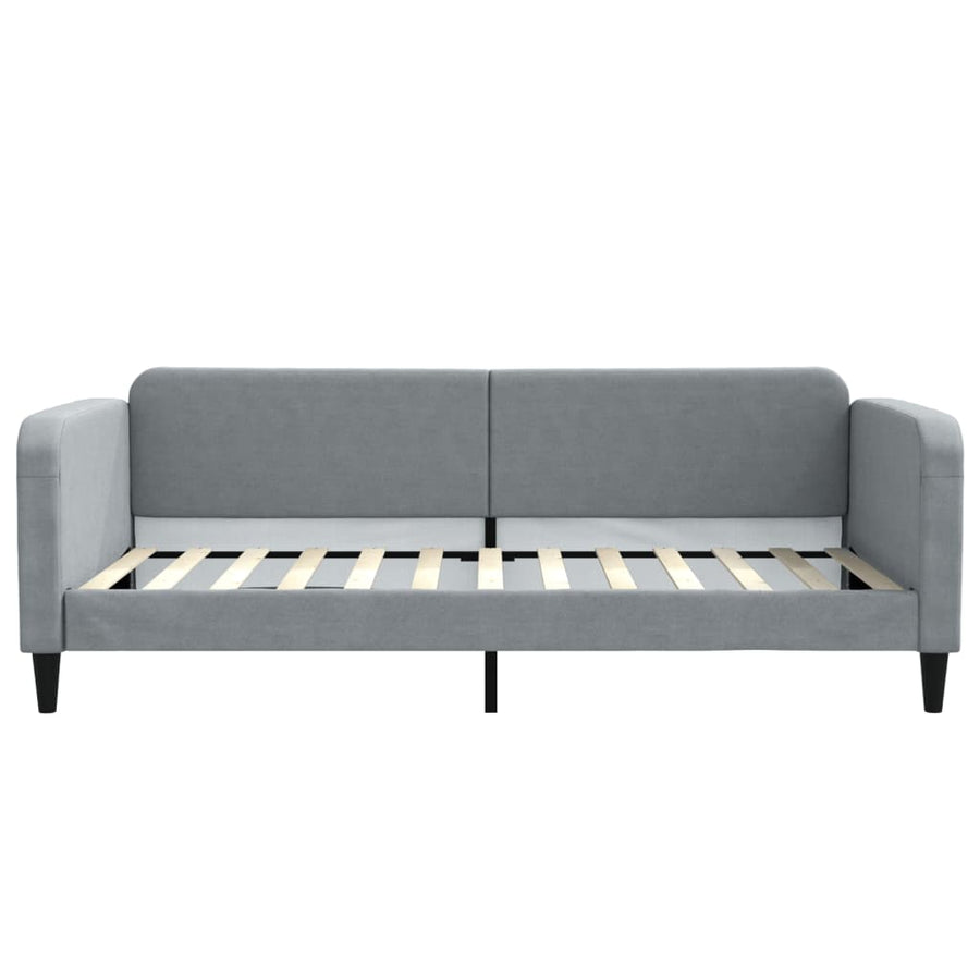 Slaapbank Stof 100 x 200 cm Lichtgrijs zonder matras