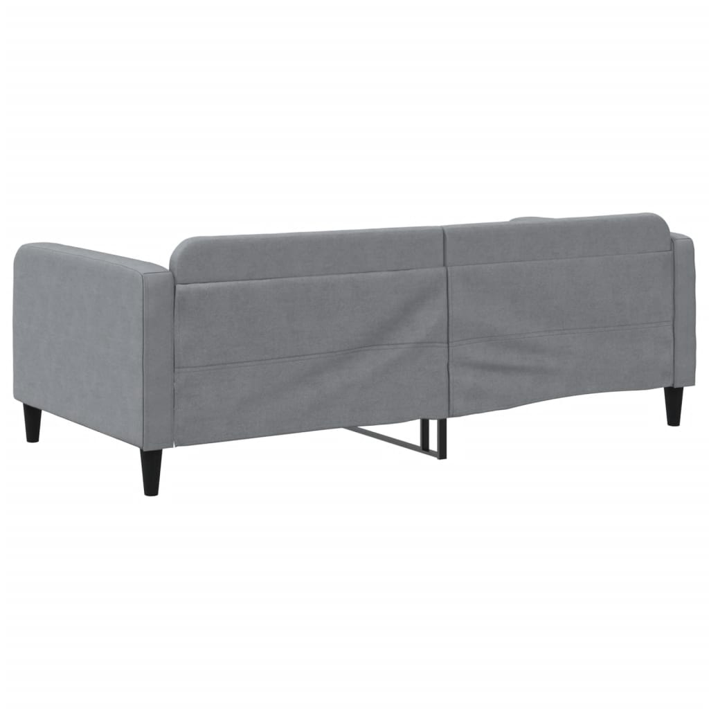 Slaapbank Stof 100 x 200 cm Lichtgrijs zonder matras