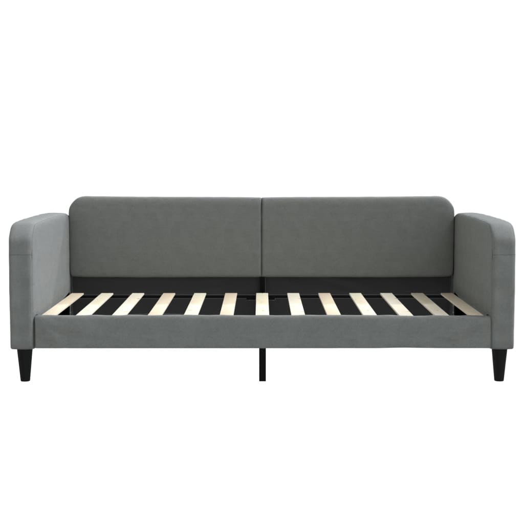 Slaapbank Stof 100 x 200 cm Donkergrijs zonder matras