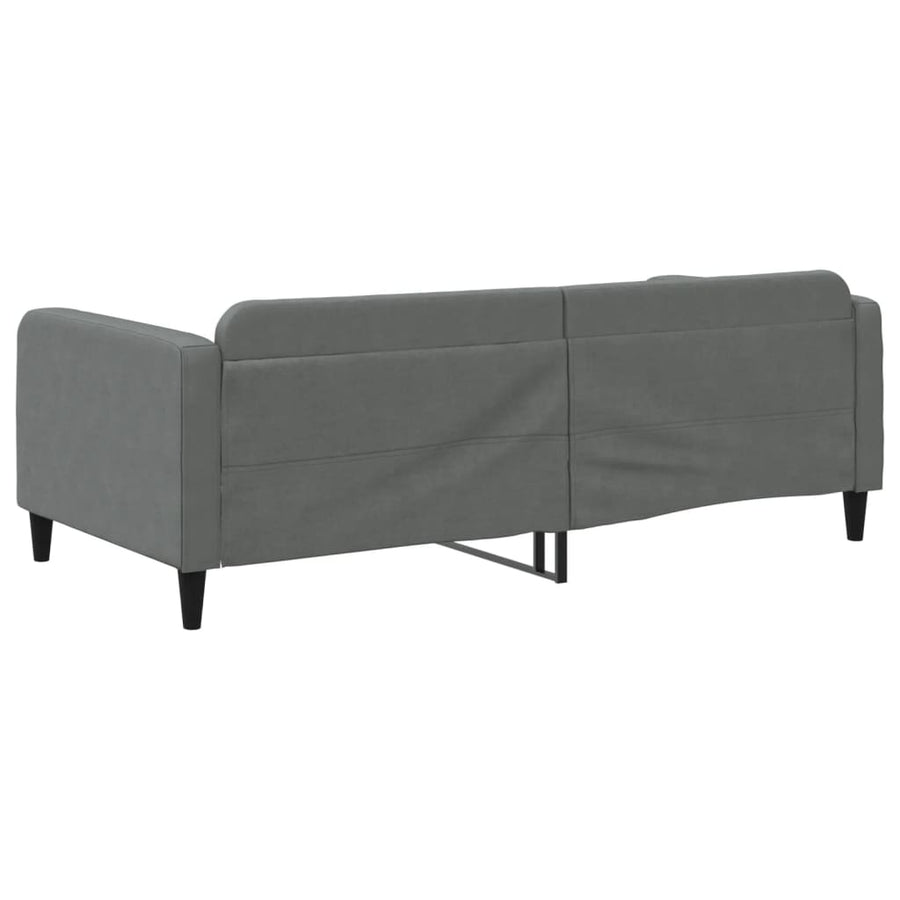Slaapbank Stof 100 x 200 cm Donkergrijs zonder matras