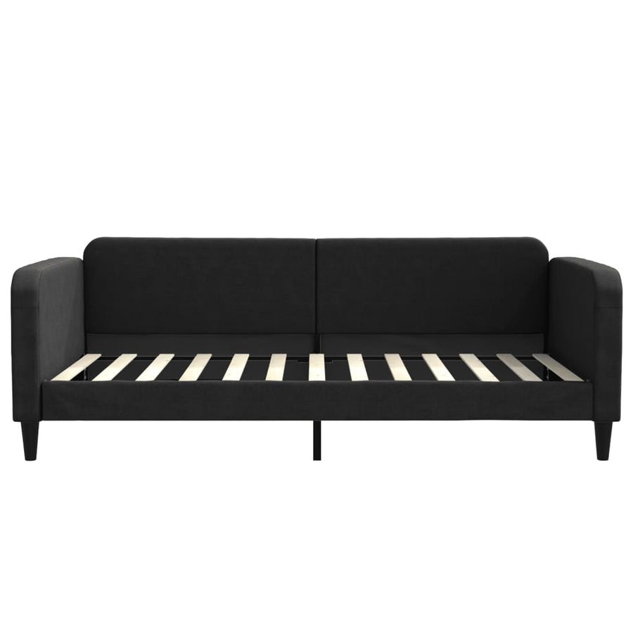 Slaapbank Stof 100 x 200 cm Zwart zonder matras