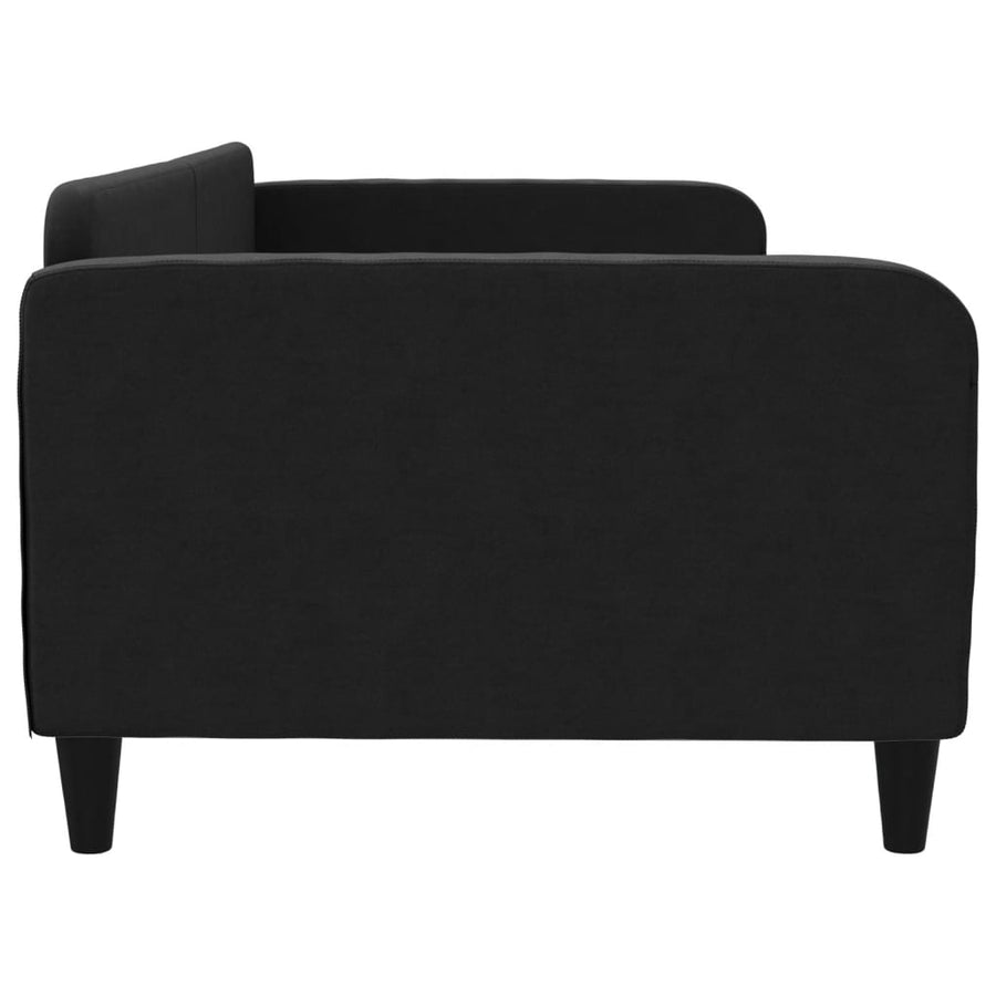 Slaapbank Stof 100 x 200 cm Zwart zonder matras