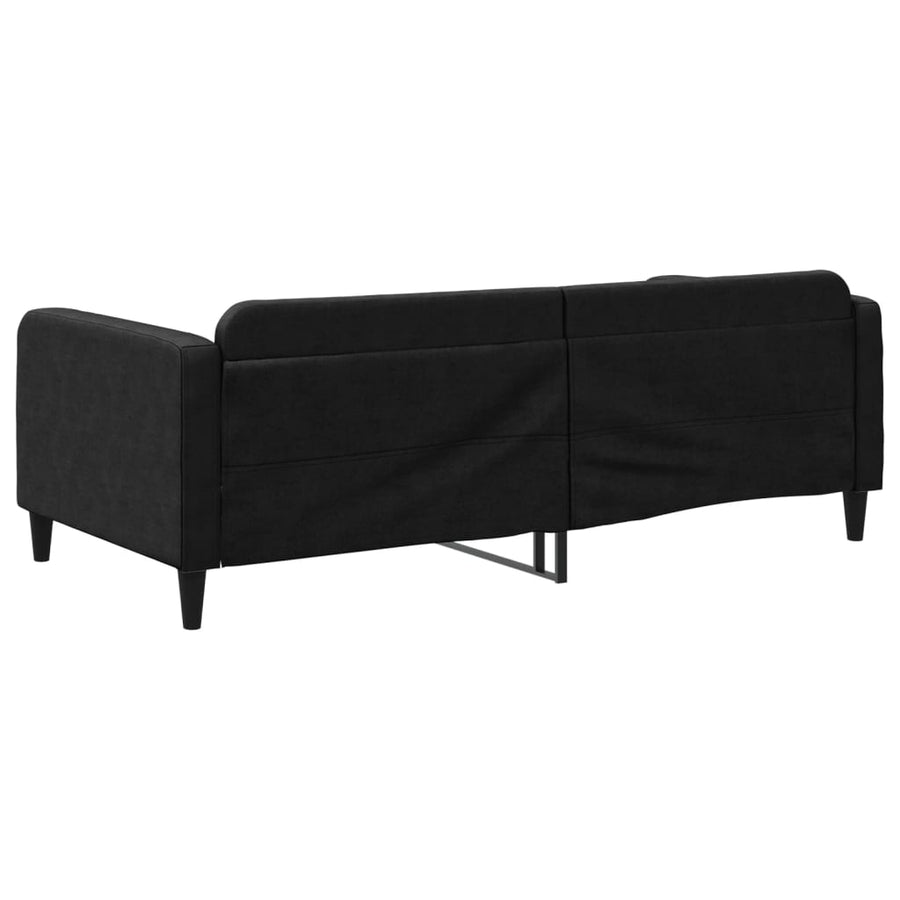Slaapbank Stof 100 x 200 cm Zwart zonder matras