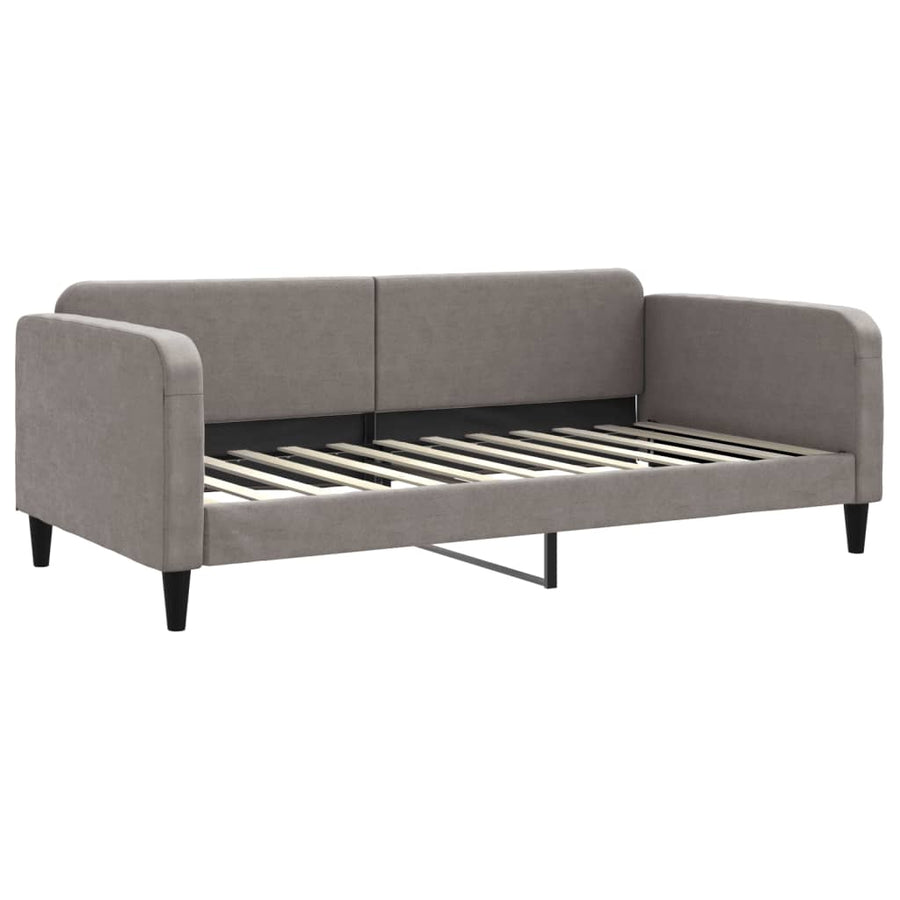 Slaapbank 100x200 cm stof taupe 100 x 200 cm Taupe