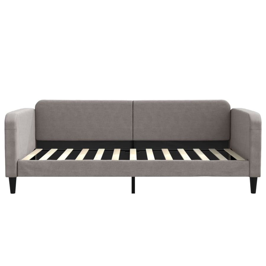 Slaapbank 100x200 cm stof taupe 100 x 200 cm Taupe
