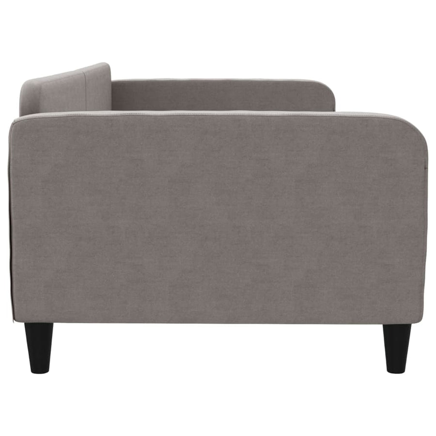 Slaapbank 100x200 cm stof taupe 100 x 200 cm Taupe