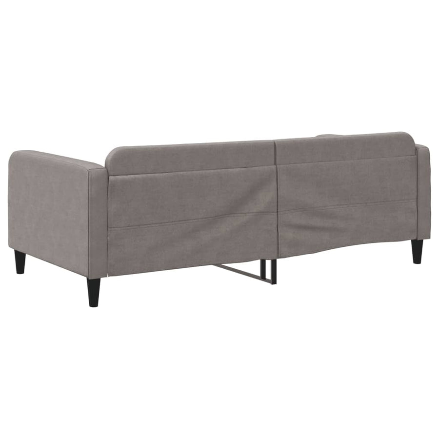 Slaapbank 100x200 cm stof taupe 100 x 200 cm Taupe