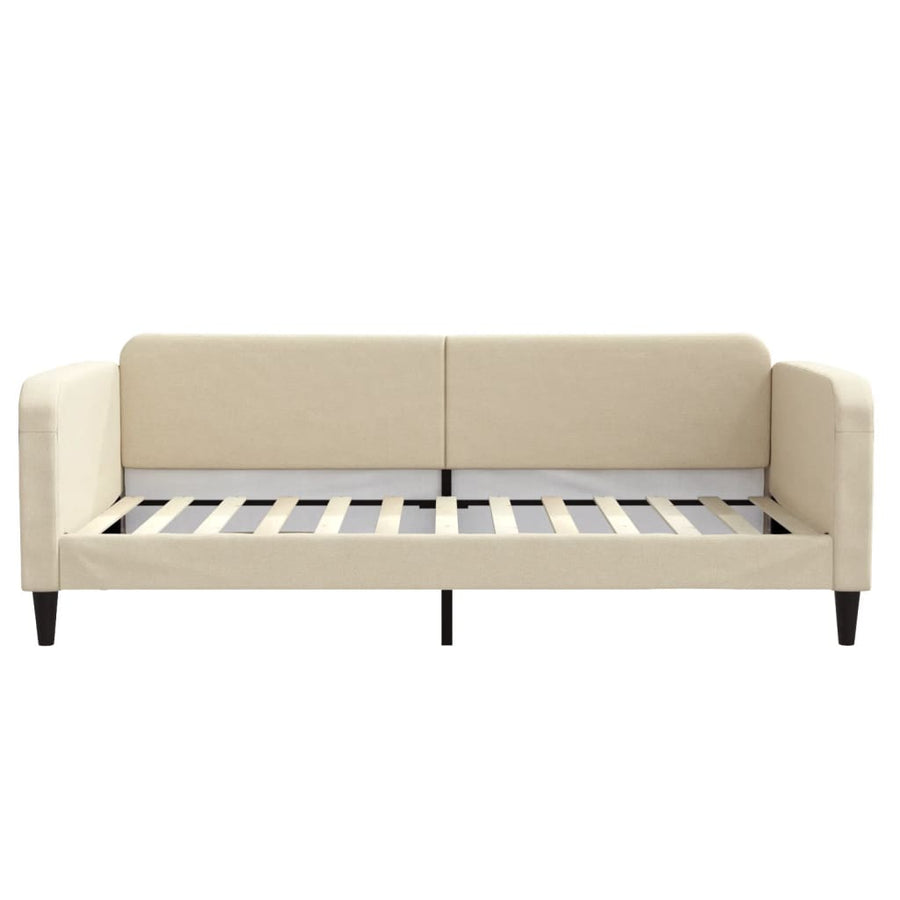 Slaapbank Stof Kleurig 100 x 200 cm Crème zonder matras