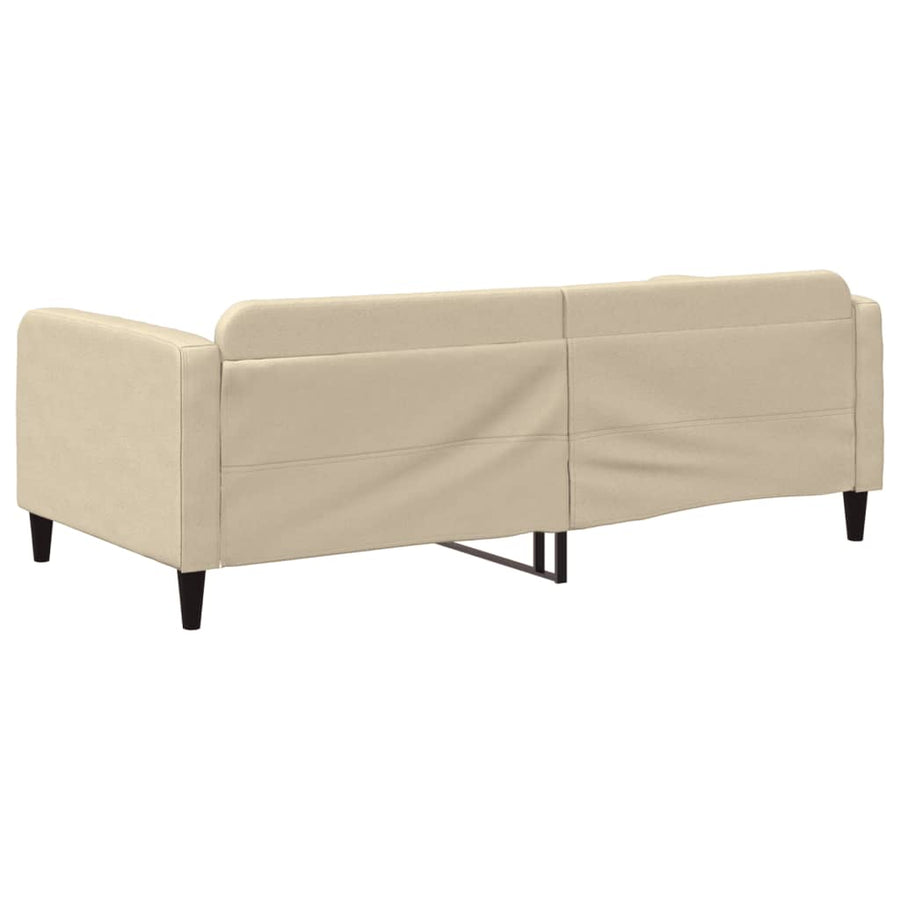 Slaapbank Stof Kleurig 100 x 200 cm Crème zonder matras