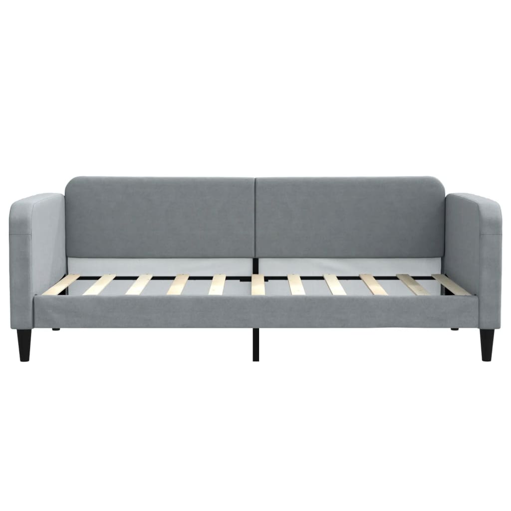 Slaapbank Stof 90 x 190 cm Lichtgrijs zonder matras