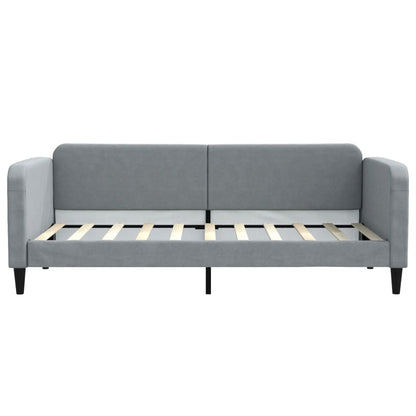 Slaapbank Stof 90 x 190 cm Lichtgrijs zonder matras