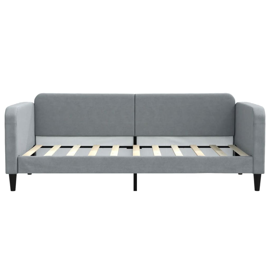 Slaapbank Stof 90 x 190 cm Lichtgrijs zonder matras
