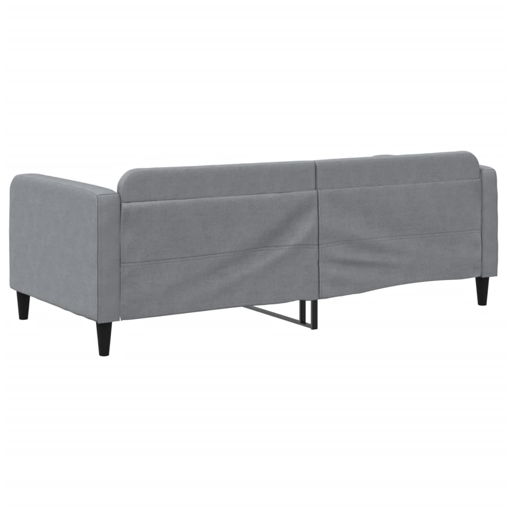 Slaapbank Stof 90 x 190 cm Lichtgrijs zonder matras