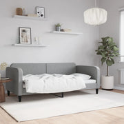 Slaapbank 90x190 cm stof lichtgrijs