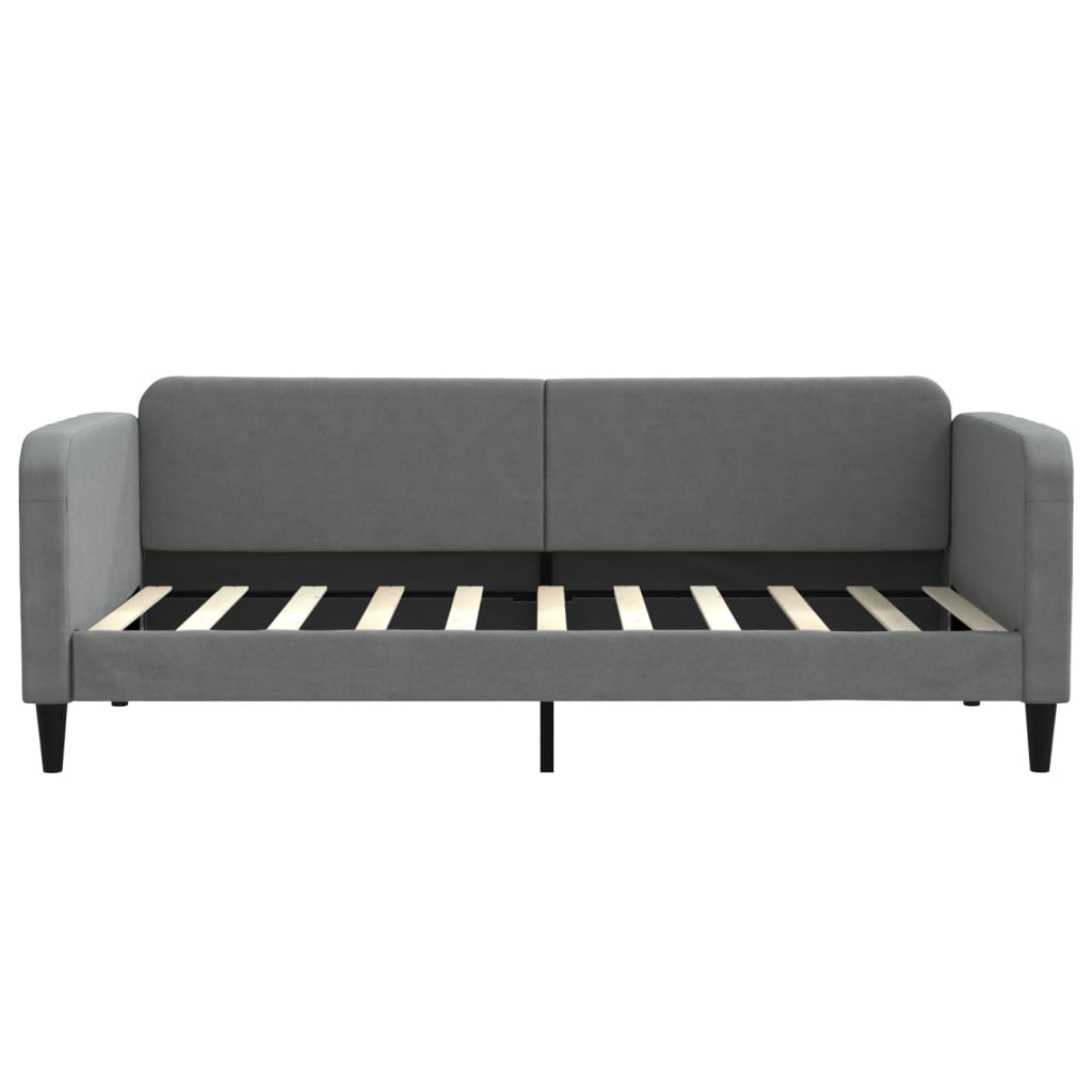 Slaapbank Stof 90 x 190 cm Donkergrijs zonder matras