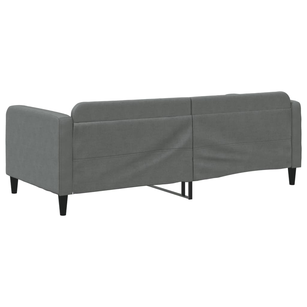 Slaapbank Stof 90 x 190 cm Donkergrijs zonder matras