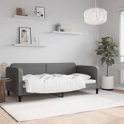 Slaapbank 90x190 cm stof donkergrijs