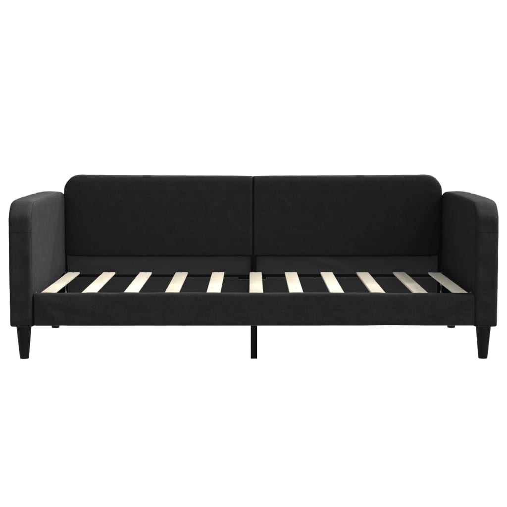 Slaapbank Stof 90 x 190 cm Zwart zonder matras