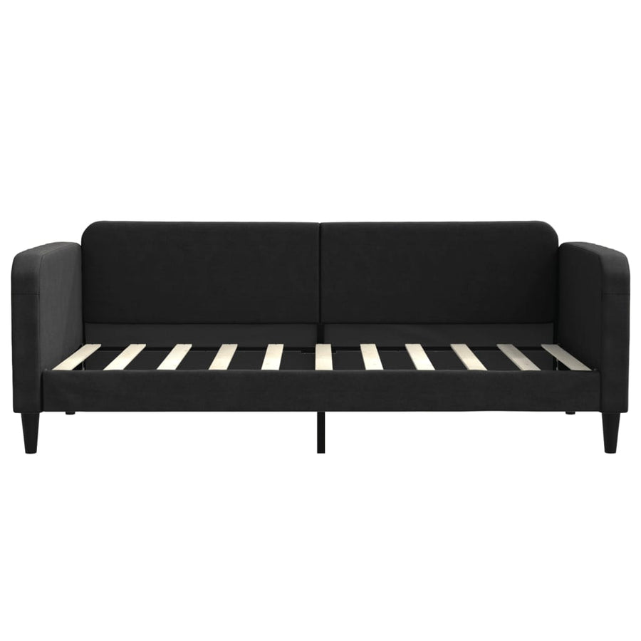 Slaapbank Stof 90 x 190 cm Zwart zonder matras