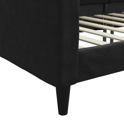 Slaapbank Stof 90 x 190 cm Zwart zonder matras