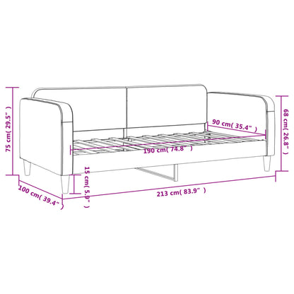 Slaapbank Stof 90 x 190 cm Zwart zonder matras